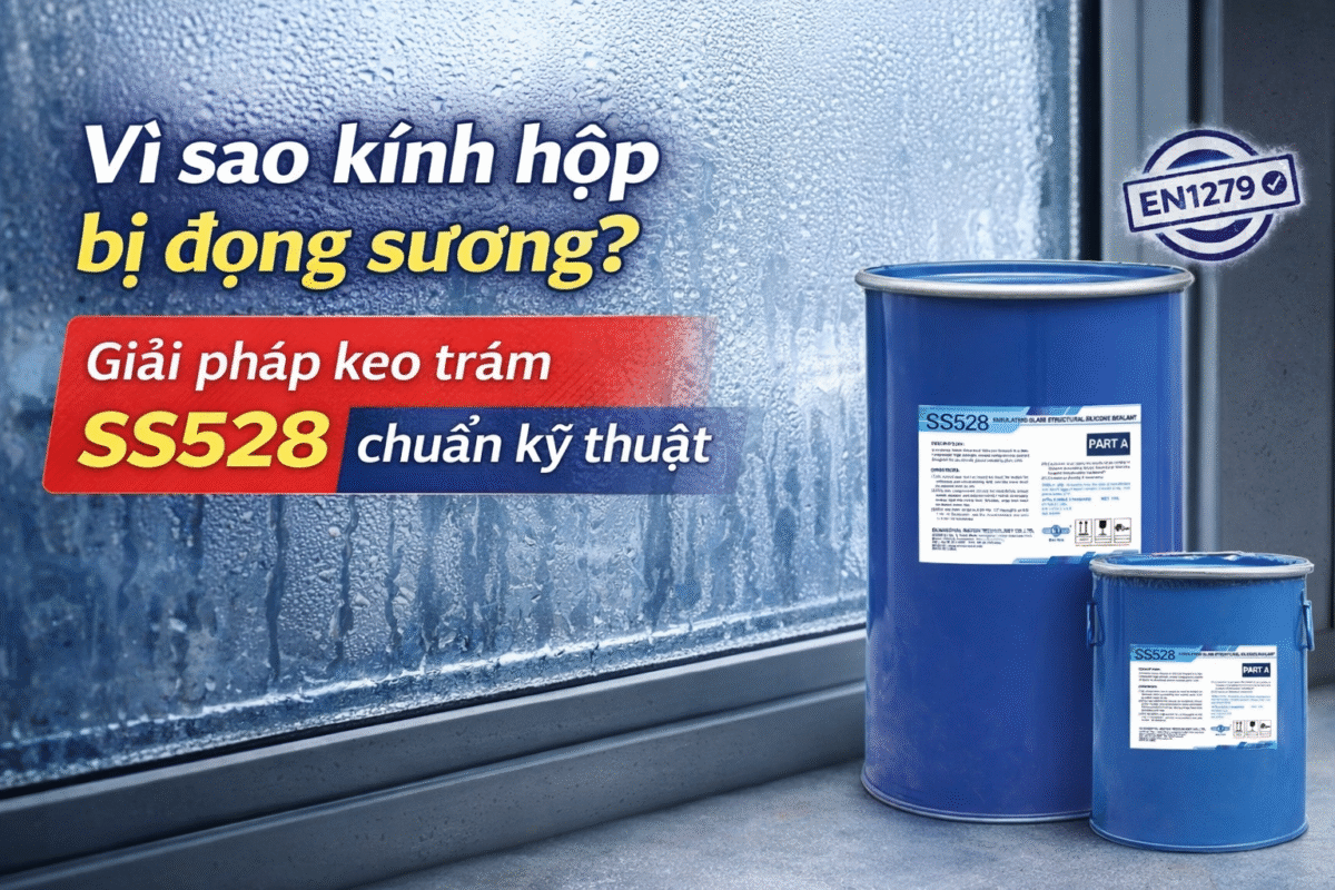 Vì sao kính hộp bị đọng sương? Giải pháp keo trám thứ cấp SS528 chuẩn kỹ thuật