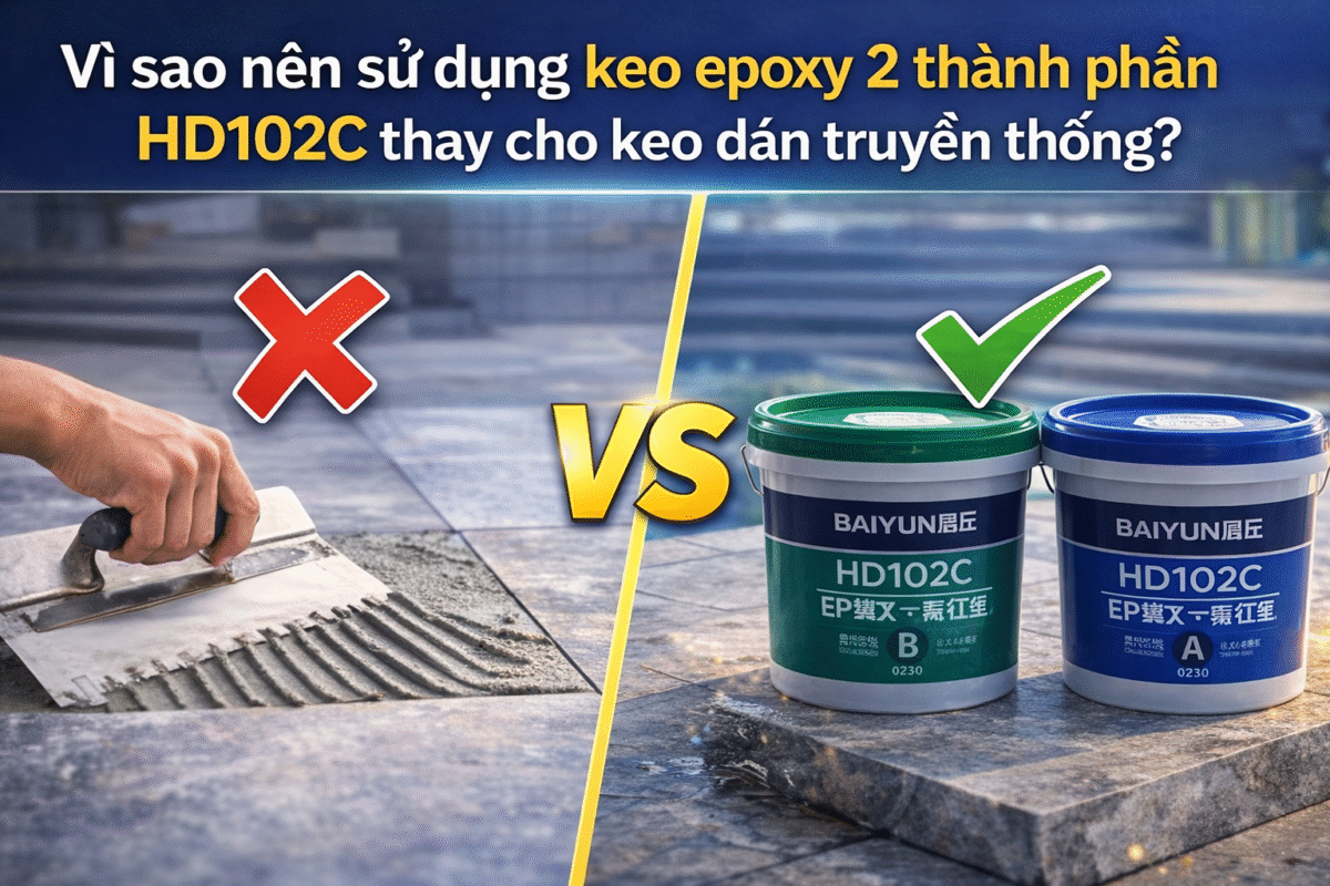 So sánh keo dán truyền thống và keo epoxy 2 thành phần HD120C