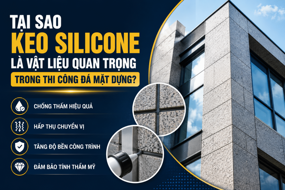 Vai Trò Của Keo Silicone Trong Thi Công Đá Mặt Dựng Hiện Đại